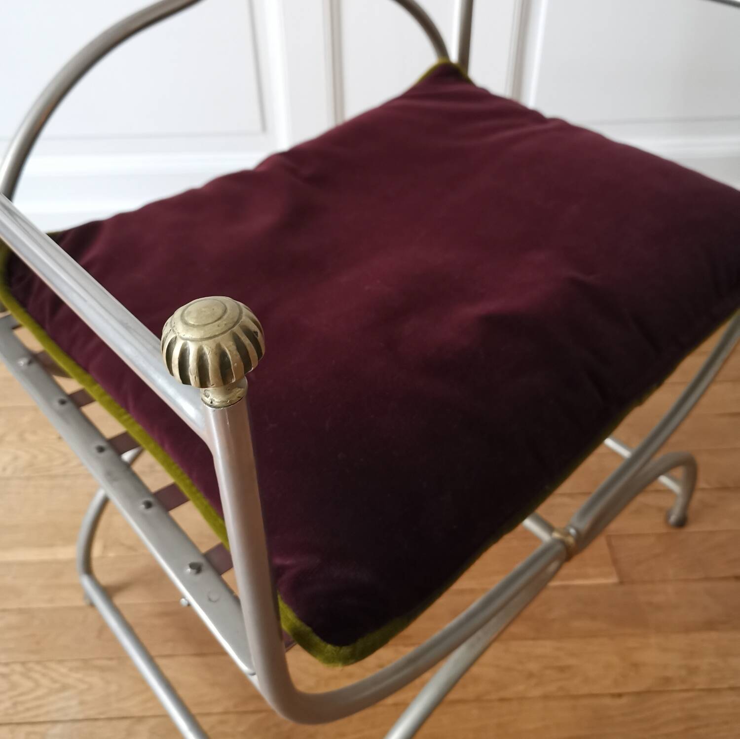 Curule armchair, Maison Jansen, 1970