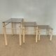 Beige Metal Nesting Tables Yves Boutboul 1970s