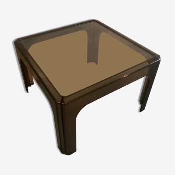 Smoked plastic coffee table 70s