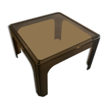 Smoked plastic coffee table 70s