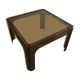 Table basse plastique fumé années 70