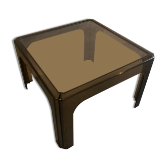 Smoked plastic coffee table 70s