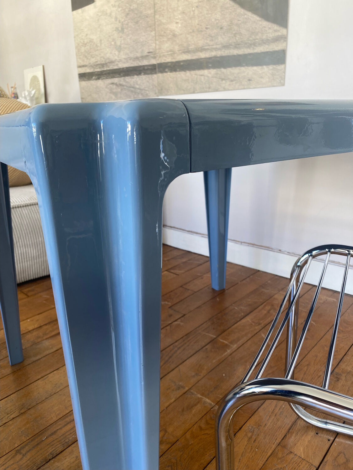 Vintage Space age fiberglass dining table by Helmut Bätzner for Bofinger 1960