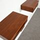 Paire de chevets suspendus scandinave teck 1960s