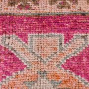 3x11 Vintage Pink & Brown Turkish Runner Rug, 87x339Cm