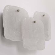 Up to 4 modern wall sconces Kalmar Vienna with frosted glass panels from the 1960s.