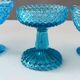 Pressed glass foot bowls art deco