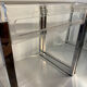 Pair of vintage chrome and acrylic glass bedside tables