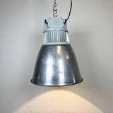 Vintage Silver Industrial Factory Pendant Lamp from Elektrosviti, 1960s