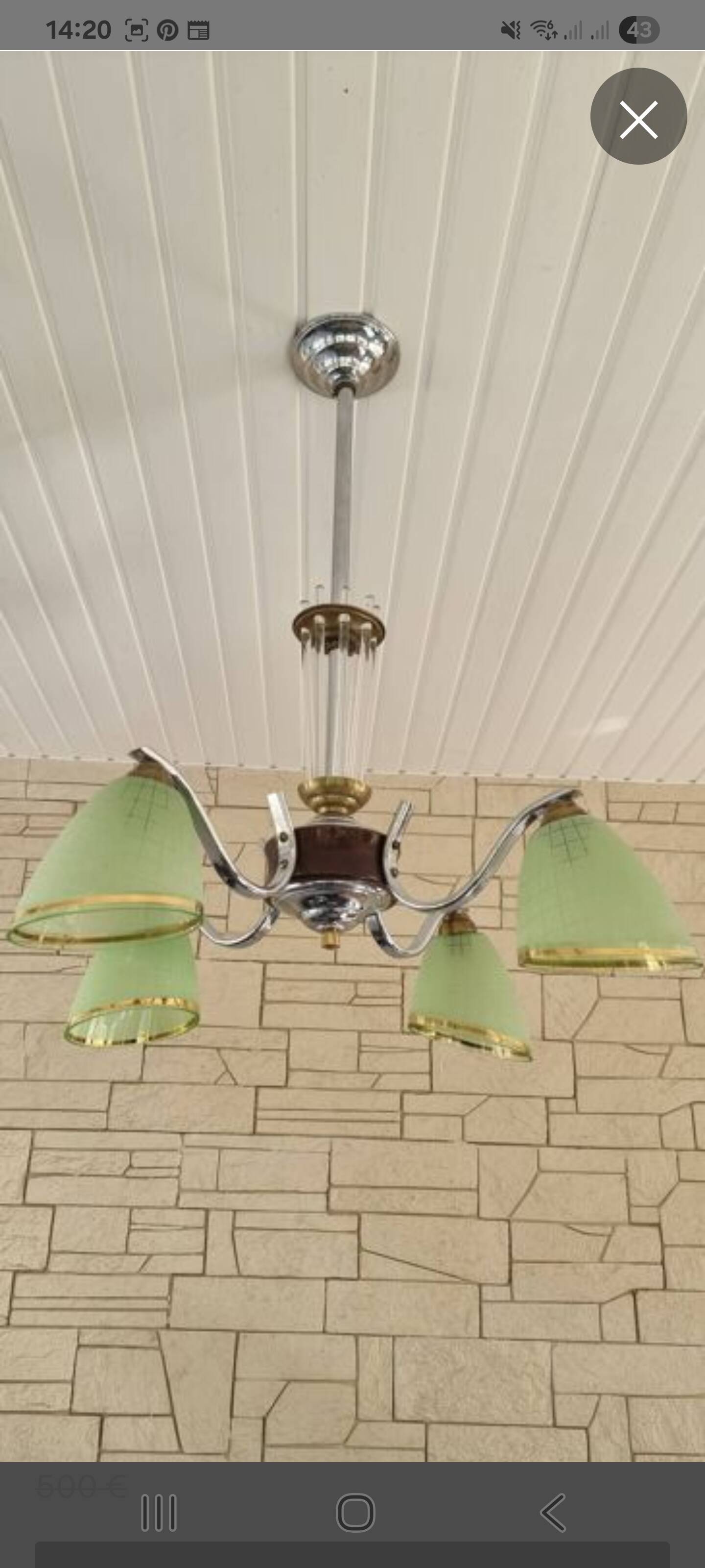 Superb Italian chandelier from the 1930s.