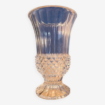 Vase cristal d'arques vintage, style médicis