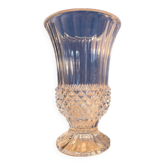 Vase cristal d'arques vintage, style médicis