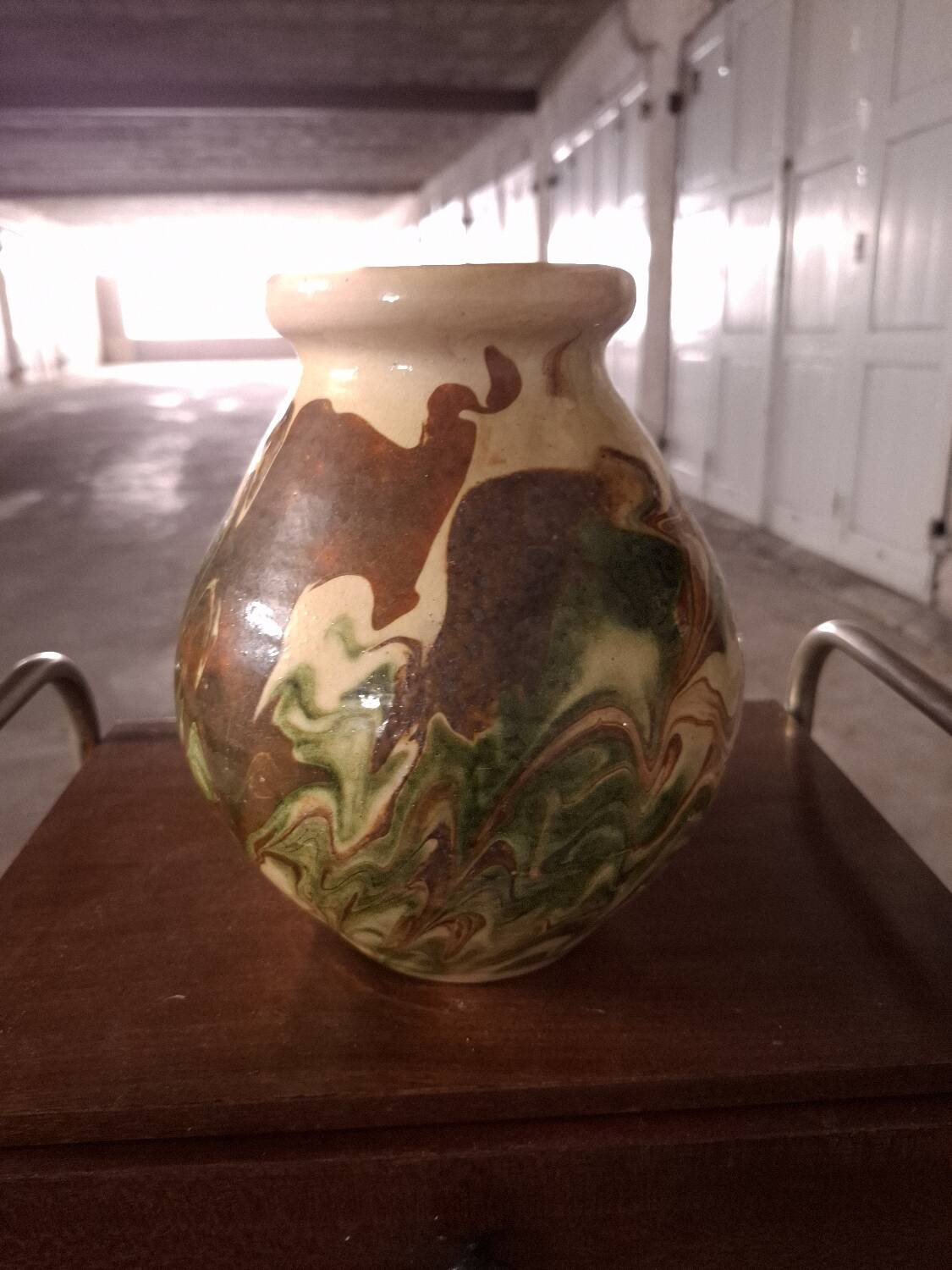 Southwest grease pot, jasper