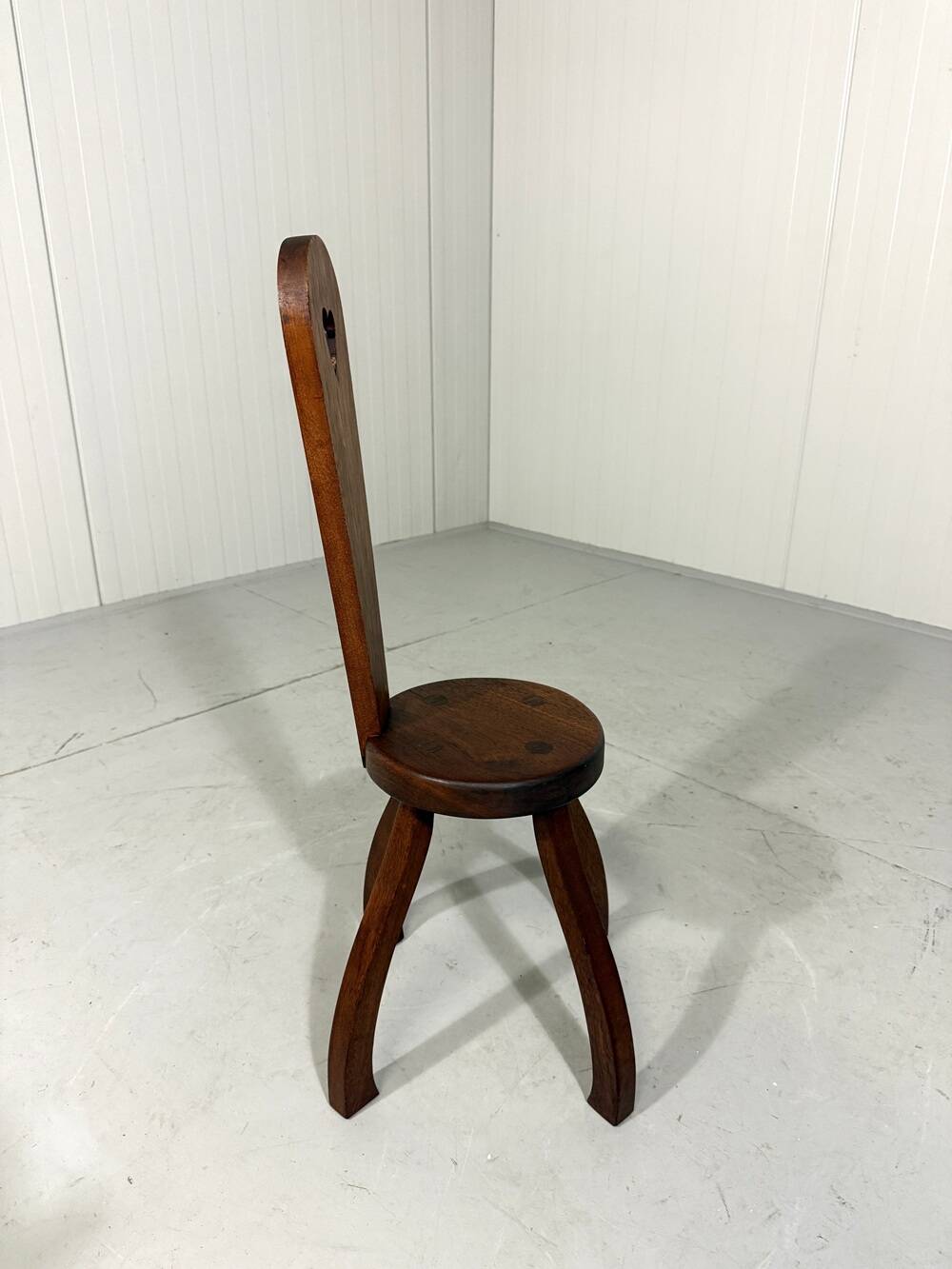 Brutalist rustic small chair stool side table plant table 1960’s