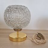 Vintage diamond-cut glass touch lamp