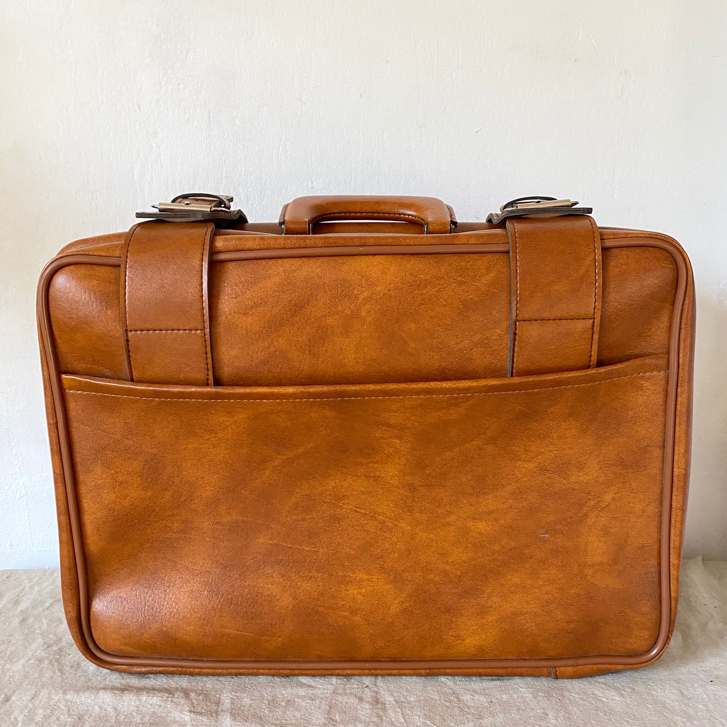 Vintage imitation leather suitcase