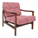 Scandinavian armchair red lobster mid century modern design 1965