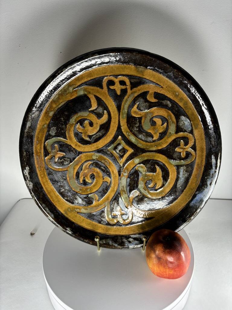 Louis Giraud vintage 1930 XXL Art Deco Vallauris dish