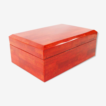 Coral jewelry box 60s