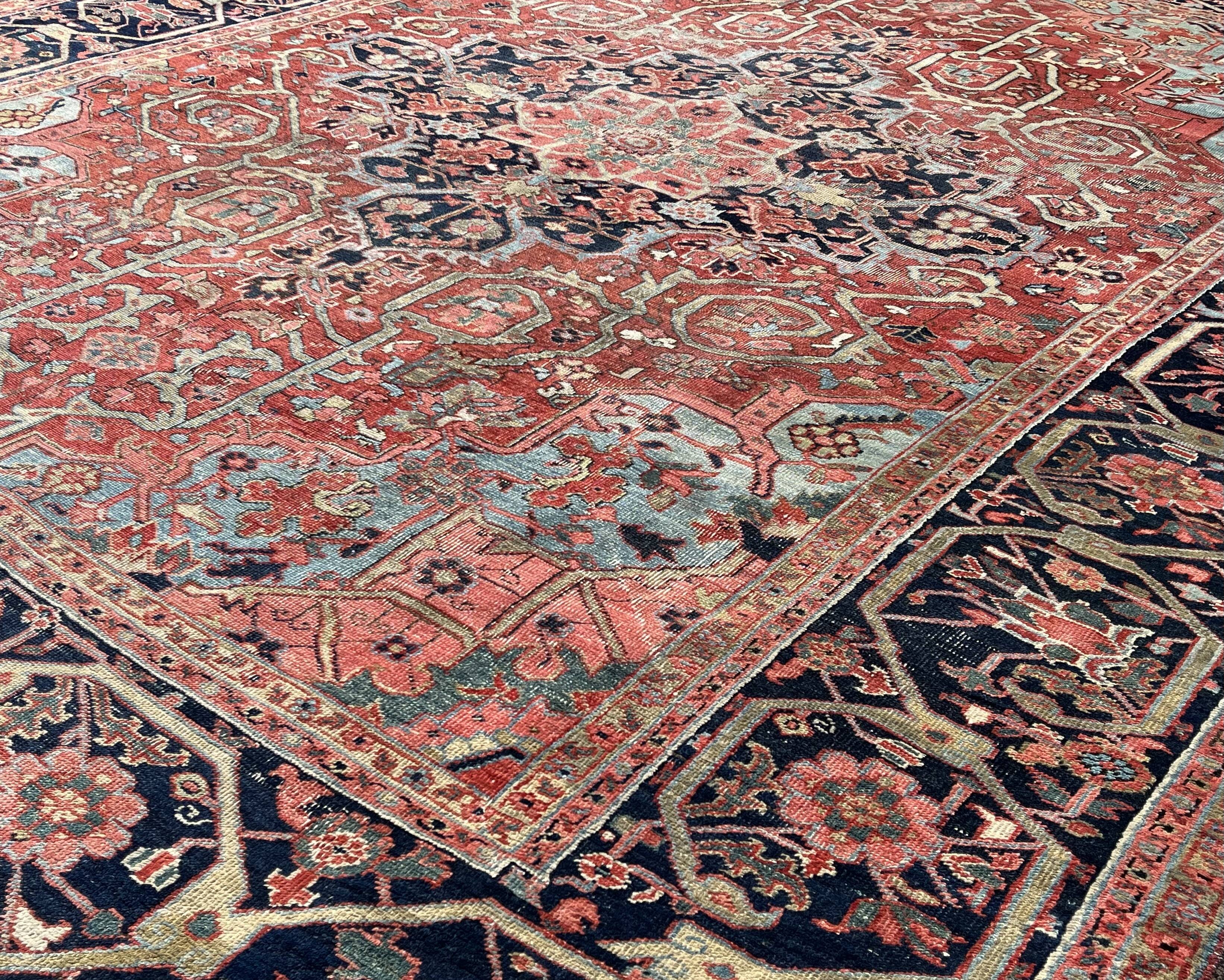 Antique Heriz Persian Rug Circa 1900/1910