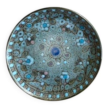 Assiette plate en céramique émaillée, Danuta Le Hénaff