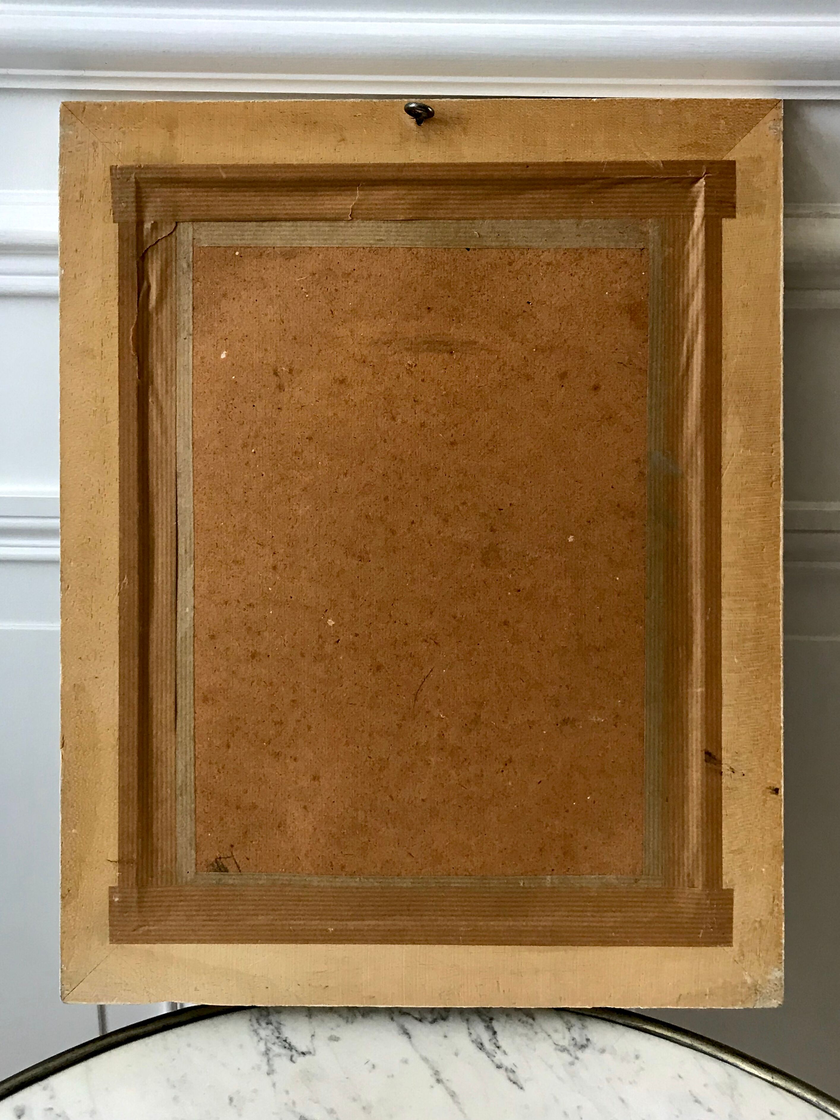 Landscape painting sea old watercolor signed