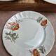 Set of 5 dessert plates in porcelain – Poppy floral design