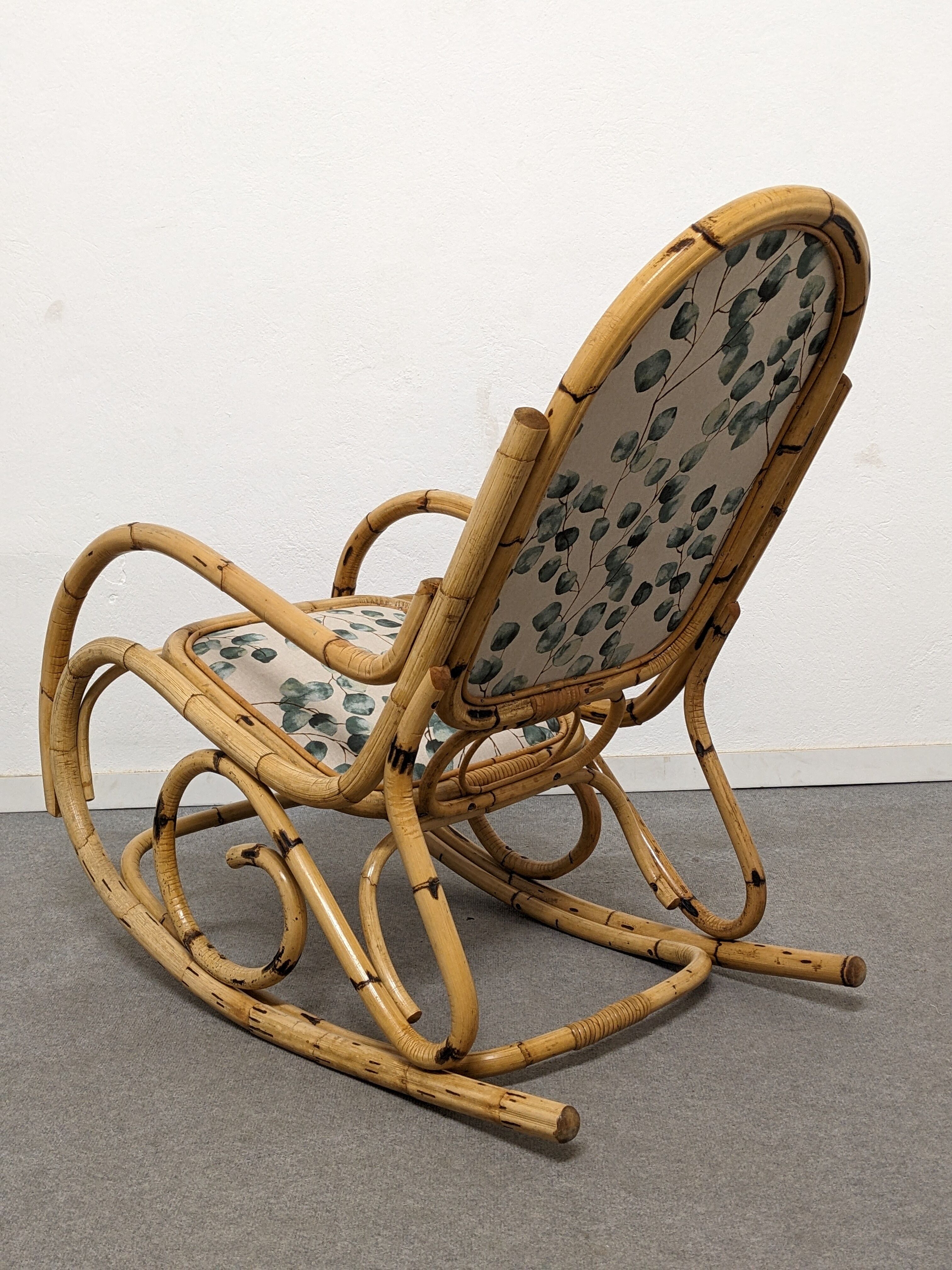 Bamboo rocking chair from the 50s/60s by Arco