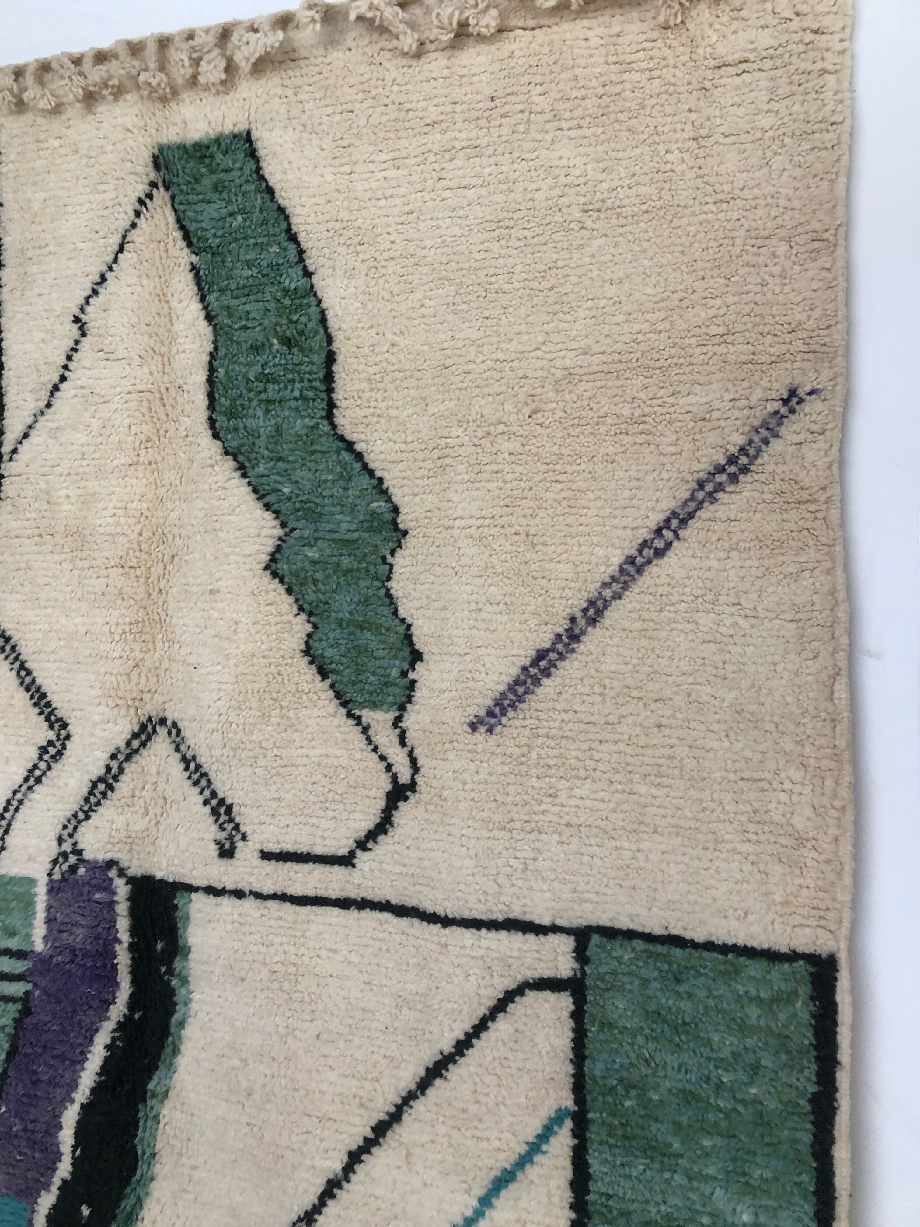 Moroccan Berber carpet Beni Ouarain with colorful patterns 2,91x2.07m