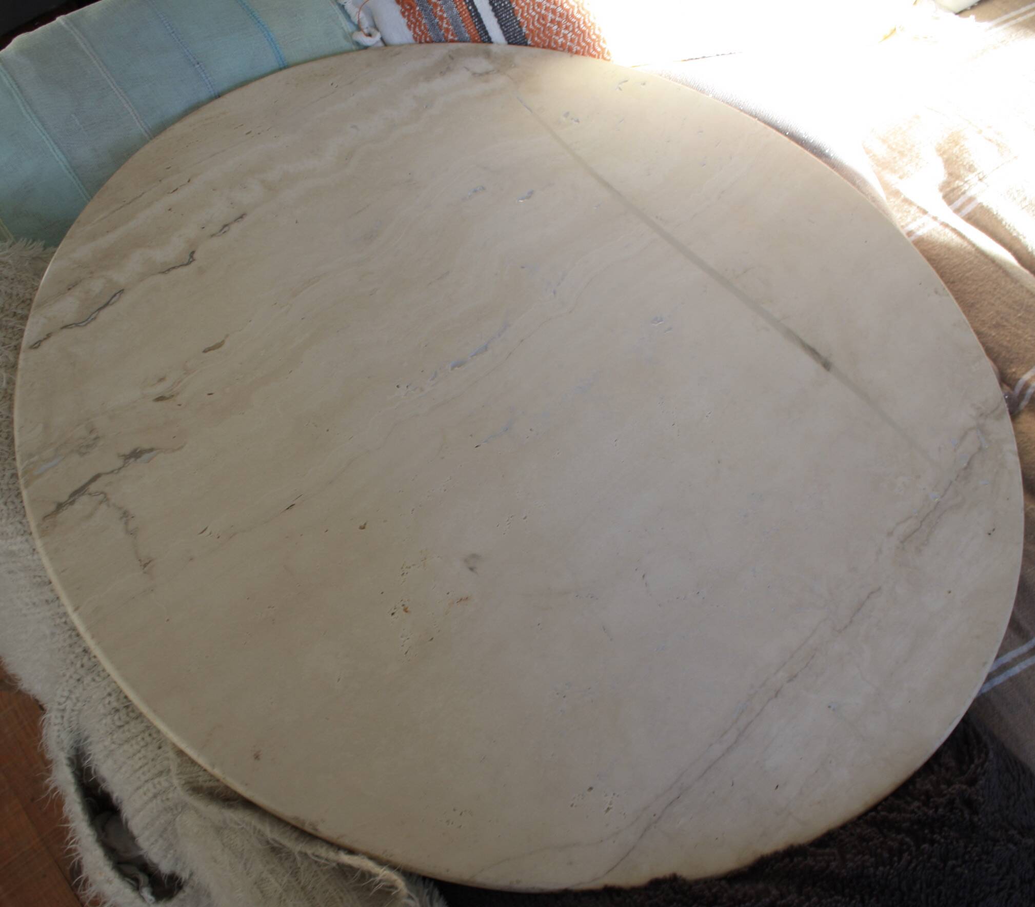 Travertine/marble coffee table