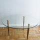 Table basse circulaire tripode - verre