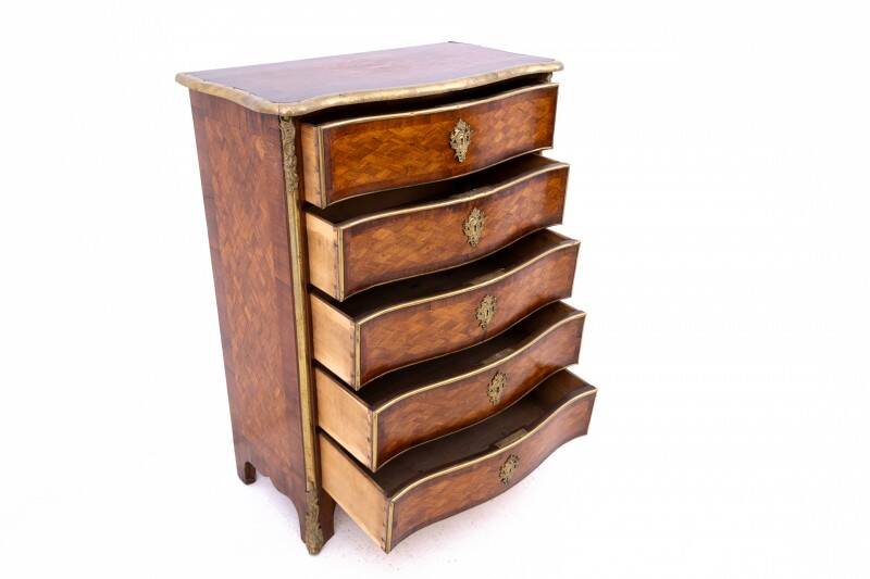 Antique chest of drawers, circa 1870, France.