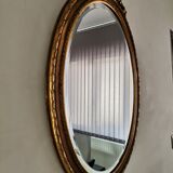 Mirror gilded wood beveled napoleon 50x71cm