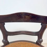 Antique Louis Philippe style chair in wood and caning.