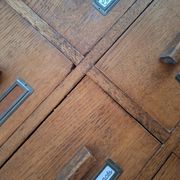 Very large vintage workshop furniture with 30 drawers, haberdashery compartments.