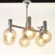 Six-light brass chandelier Italy 1960s