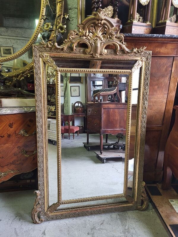 Mirror dora Louis XV with frame of the XIXth century