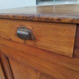 Old Parisian buffet in rustic oak 2 drawers 2 doors vintage country storage unit