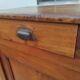 Old Parisian buffet in rustic oak 2 drawers 2 doors vintage country storage unit