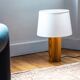 Wooden lamp base in a cross shape, 1970s-80s