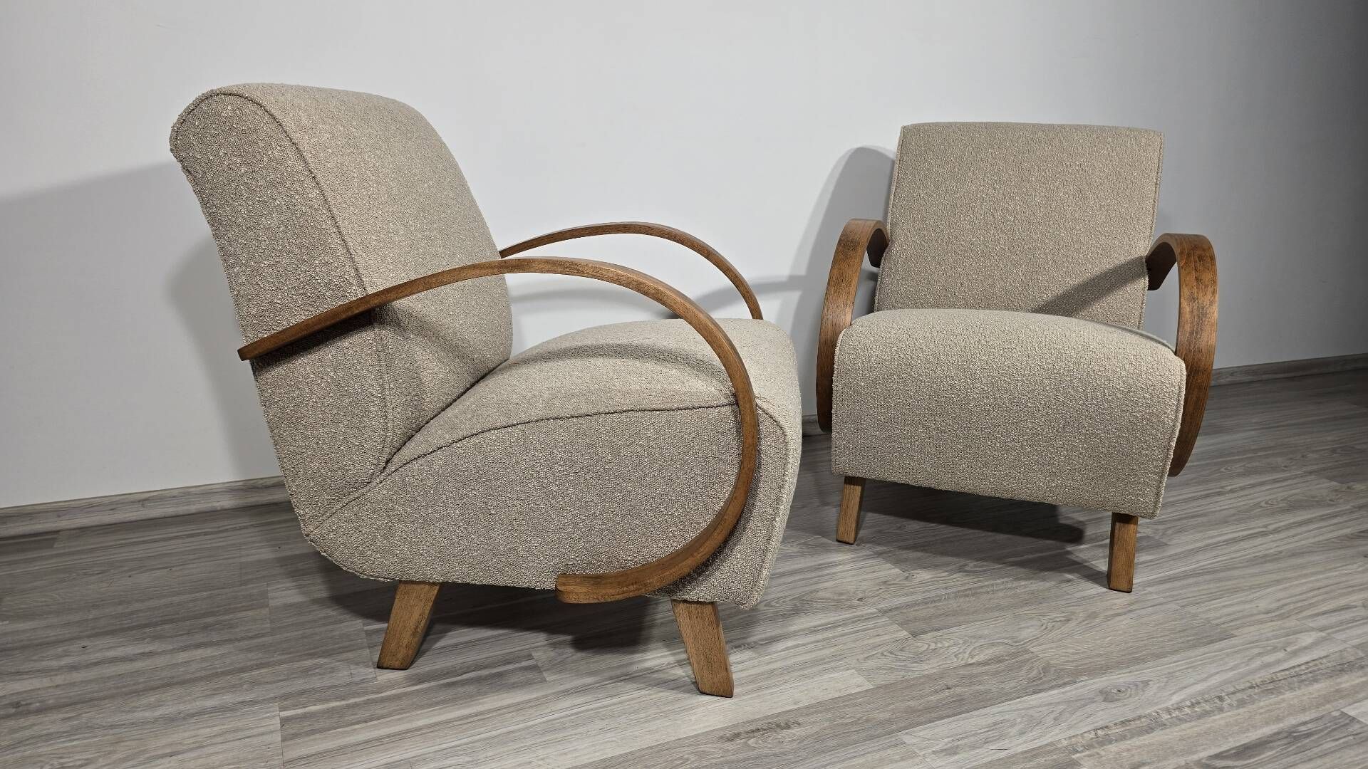 Chaises de salon Art Déco par Jindřich Halabala, années 1950, ensemble de 2