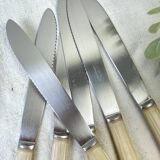 6 vintage Bakelite ivory knives France