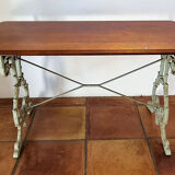 Bistro dining table - wood and wrought iron