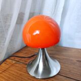 Small orange vintage mushroom lamp