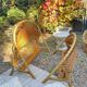 Vintage seventies rattan children's basket.