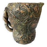 Starry Night pitcher vase with braided handle