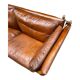 Canapé confortable en cuir véritable avec pieds de support