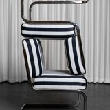 Pair of Seventies stripe armchairs