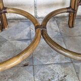 4 fauteuils vintage en Bambou 70's  dans le style Maugrion Roche Bobois