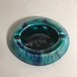 Old ceramics ceramic ashtray morvan blue green vintage enamel